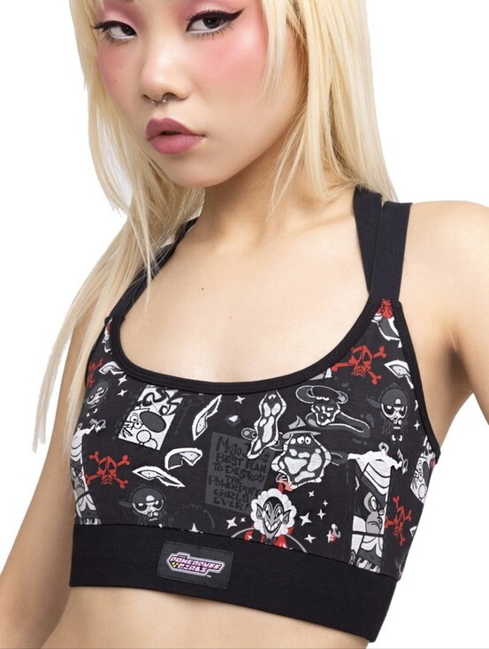 Killstar Other - Lg Killstar PPG Collab "We Want To Fight" Strappy Bralet Powerpuff Girls NWT
